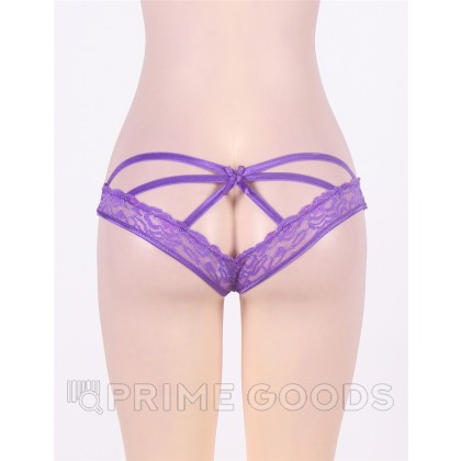 Стринги с доступом Purple Bow, 3XL от sex shop primegoods фото 12