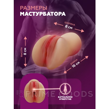 Мастурбатор в виде вагины, компактный (светлый) от sex shop primegoods фото 5