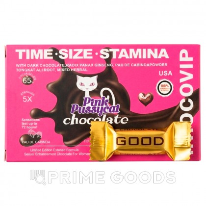 Возбуждающий шоколад Pink Pussycat для женщин, 1 шт от sex shop primegoods фото 6