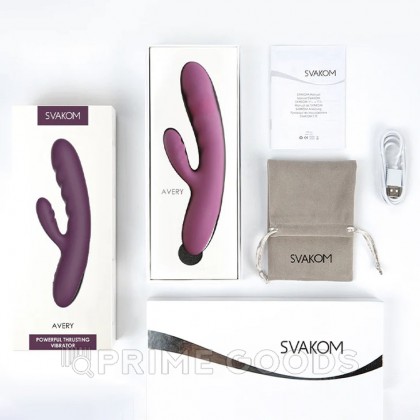Вибратор с двойной стимуляцией Avery лиловый  от SVAKOM от sex shop primegoods фото 2