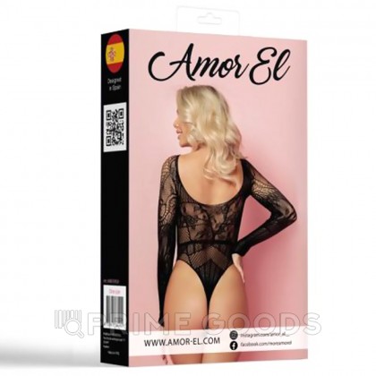 Боди ажурный Amor EL с длинным рукавом, S/L от sex shop primegoods фото 3