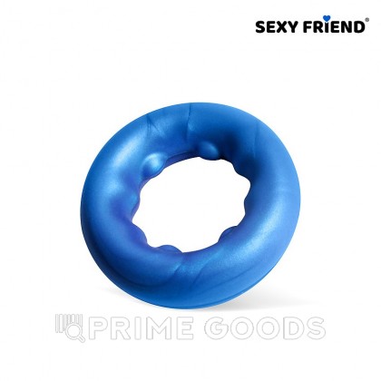Эрекционное кольцо Love play от Sexy friend, синее, 28 мм  от sex shop primegoods фото 3