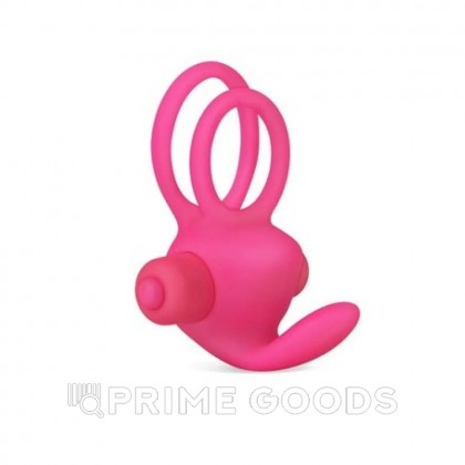 Эрекционное виброкольцо Power DUO clit cockring (розовый) от sex shop primegoods фото 3