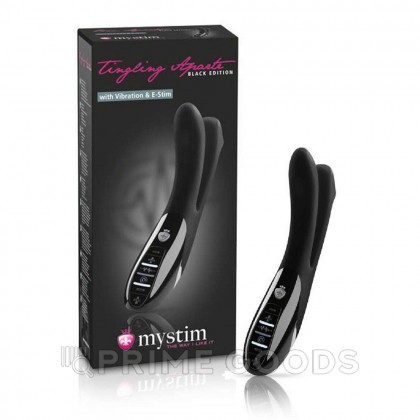 MYSTIM Вибратор с электростимуляцией Tingling Aparte eStim черный от sex shop primegoods