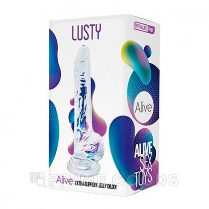 Фаллоимитатор Lusty прозрачный от Alive (18*3,2 см.) от sex shop primegoods фото 2
