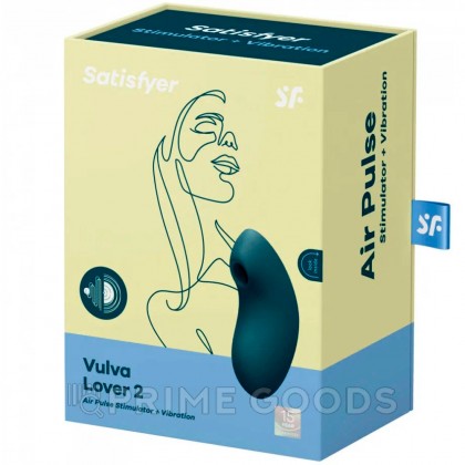 Вакуумный стимулятор клитора Satisfyer Vulva Lover 2 синий от sex shop primegoods фото 4