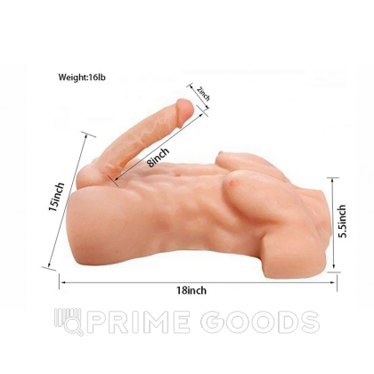 Накаченный мужской торс с пенисом John (6 кг.) от sex shop primegoods фото 7