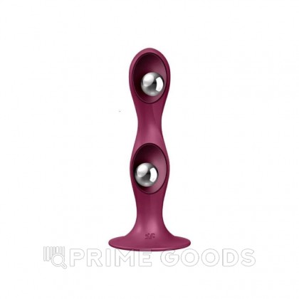 Утяжелённый фаллоимитатор Satisfyer Double Ball-R (17,9×7,6 см) бордовый от sex shop primegoods фото 3