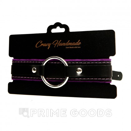 Ошейник с мягкой фиолетовой подкладкой от sex shop primegoods фото 3
