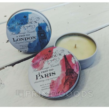 PETITS JOUJOUX Массажная свеча LONDON свежесть 33 гр. от sex shop primegoods фото 5
