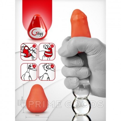 Gvibe Gegg Red - мастурбатор яйцо, 6.5х5 см (красный) от sex shop primegoods фото 2