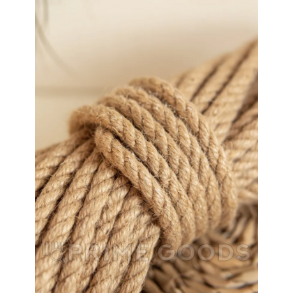 Джутовая веревка для шибари, на катушке, бежевый, 10 м от sex shop primegoods фото 3