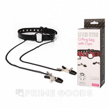 Кляп с зажимами для сосков Luxury fetish от sex shop primegoods фото 2
