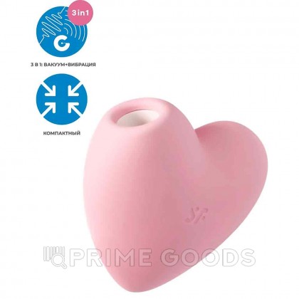 Вакуумный стимулятор Cutie Heart light Satisfyer розовый от sex shop primegoods фото 12