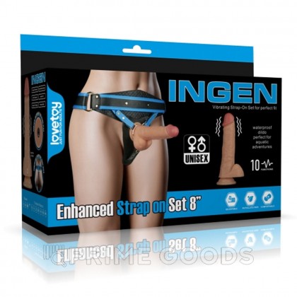 Страпон с вибрацией Ingen 8 (пояс+дилдо) XS/S/M от sex shop primegoods фото 3