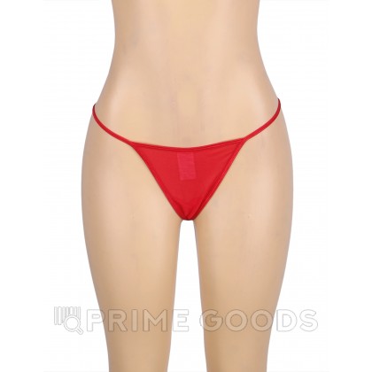 G-стринги со стразами, красные, XL-2XL от sex shop primegoods фото 4
