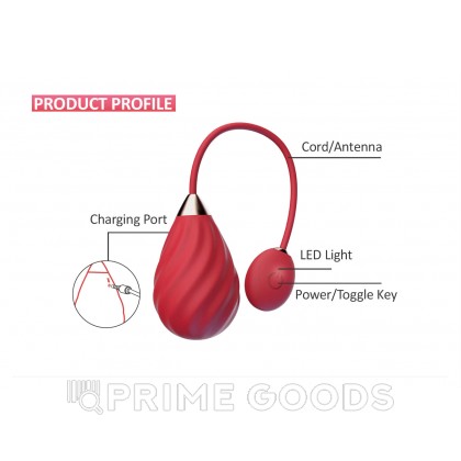 Виброяйцо Magic Motion Sundae App, красное от sex shop primegoods фото 3