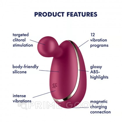 Стимулятор клитора Satisfyer Spot On бордовый от sex shop primegoods фото 4