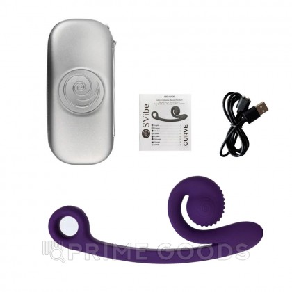 Вибратор для двойной стимуляции SVibe Snail CURVE фиолетовый от sex shop primegoods фото 10