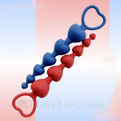 Анальная цепочка Heart Ray (кобальт) от sex shop primegoods фото 4