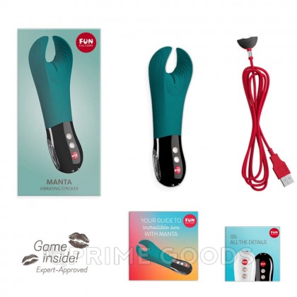 Мастурбатор Fun Factory Manta темно-зелёный от sex shop primegoods фото 6