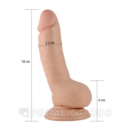 Реалистичный фаллоимитатор Lovetoy (18×3,5 см) от sex shop primegoods фото 6