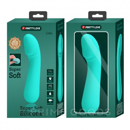 Вибратор Cetus Super Soft (15 см) бирюзовый от sex shop primegoods фото 12