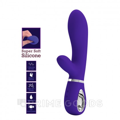 Вибратор-кролик Thomas Super Soft (20 см) синий от sex shop primegoods фото 2