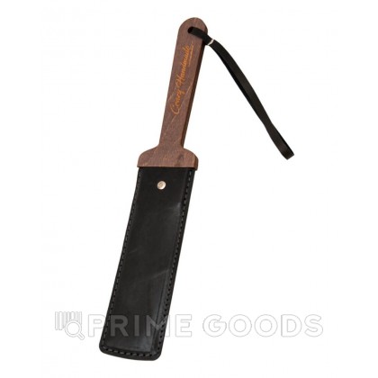 Твердый паддл из натуральной кожи и дерева от sex shop primegoods фото 2