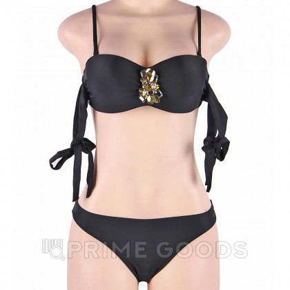 Купальник с завязками Rhinestone Black (S) от sex shop primegoods фото 3