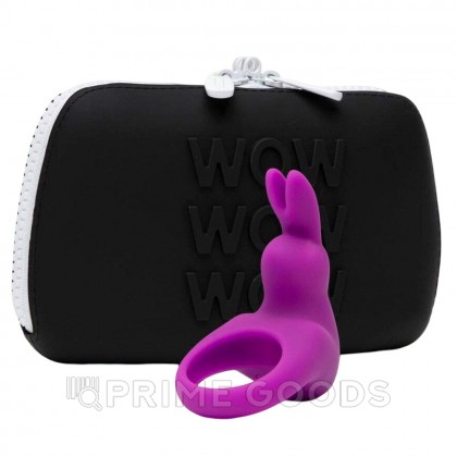 Эрекционное кольцо Happy Rabbit с вибрацией, фиолетовое, кейс в комплекте от sex shop primegoods фото 6