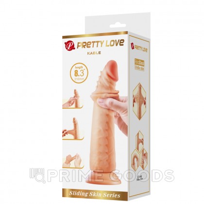 Реалистичный фаллоимитатор Kable (21 см) телесный от sex shop primegoods фото 12
