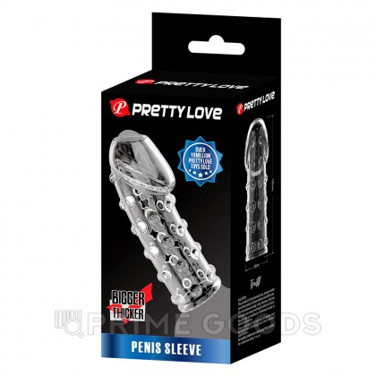 Насадка на пенис с рельефной поверхностью Pretty love, прозрачная от sex shop primegoods фото 6