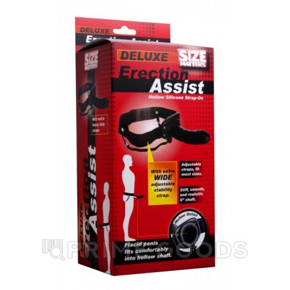 Полый страпон Erection Assist, черный, 15,2 см  от sex shop primegoods фото 2