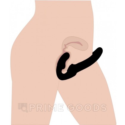 Безремневой страпон Revolver Strap U, черный, 25 см от sex shop primegoods фото 2