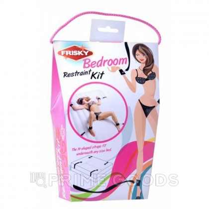Бондаж для фиксации на кровати Frisky Bedroom Restraint Kit, черный от sex shop primegoods фото 9