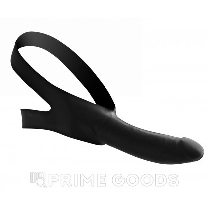 Страпон Face Fuk Strap On Mouth Gag, черный, 14 см от sex shop primegoods