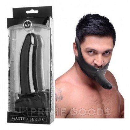 Страпон Face Fuk Strap On Mouth Gag, черный, 14 см от sex shop primegoods фото 4
