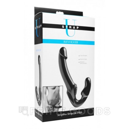 Безремневой страпон Revolver Strap U, черный, 25 см от sex shop primegoods фото 3
