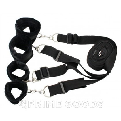 Бондаж для фиксации на кровати Frisky Bedroom Restraint Kit, черный от sex shop primegoods фото 4