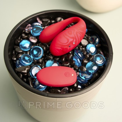 Вибратор для пар TWIN+ с управлением через приложение от Amovibe красный от sex shop primegoods фото 6