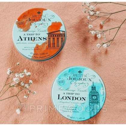 PETITS JOUJOUX Массажная свеча LONDON свежесть 33 гр. от sex shop primegoods фото 2
