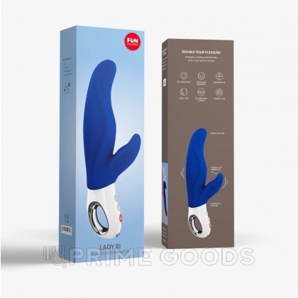 Вибратор-кролик LADY BI от Fun factory (ультрамарин) от sex shop primegoods фото 3