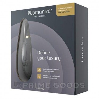 Бесконтактный клиторальный стимулятор Womanizer Premium 2 черный от sex shop primegoods фото 2
