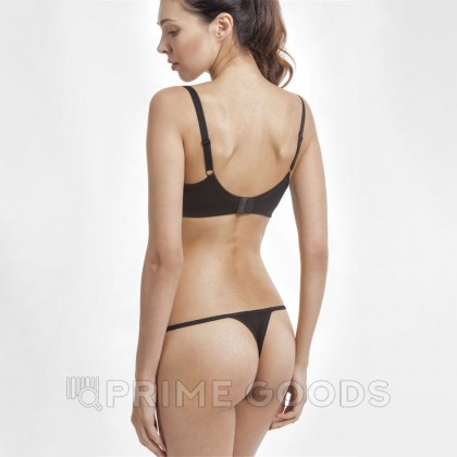 Стринги с ажурными деталями и стразами (черные) от sex shop primegoods фото 4