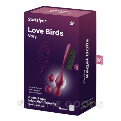 Тренажер Кегеля Satisfyer Love Birds Vary (Connect App) бордовый от sex shop primegoods фото 5