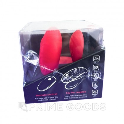 Вибратор для пар TWIN+ с управлением через приложение от Amovibe красный от sex shop primegoods фото 2