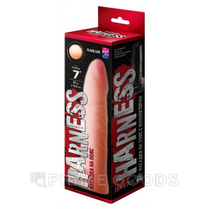 Насадка для страпона HARNESS с коннектером BLACK LINE (180*36) от sex shop primegoods