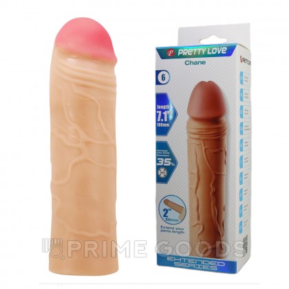 Реалистичная насадка на пенис Chane (18 см) телесная от sex shop primegoods