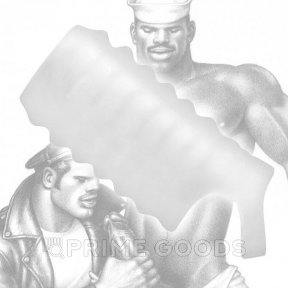 Ребристая насадка для утолщения Tom of Finland Прозрачный от sex shop primegoods фото 2